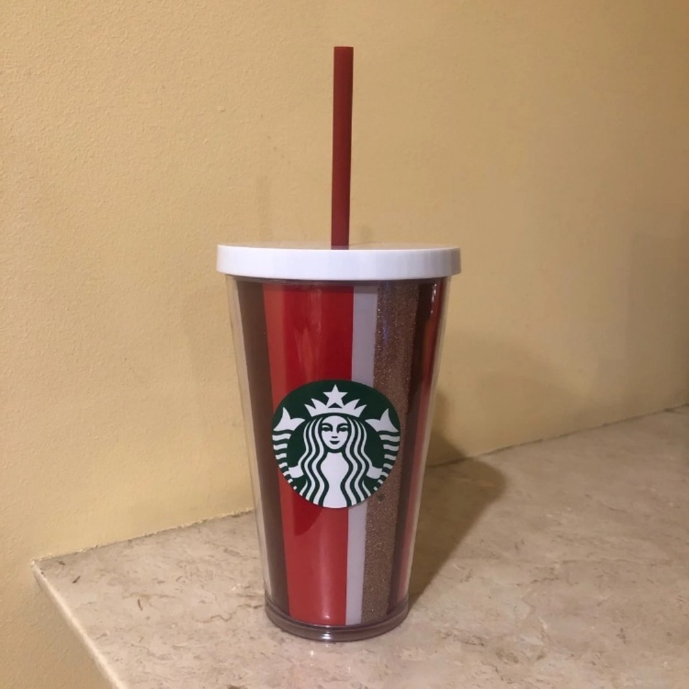 Starbucks Holiday Tumbler Christmas Red Striped